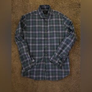 Charles Tyrwhitt Navy and Forest Check Shirt